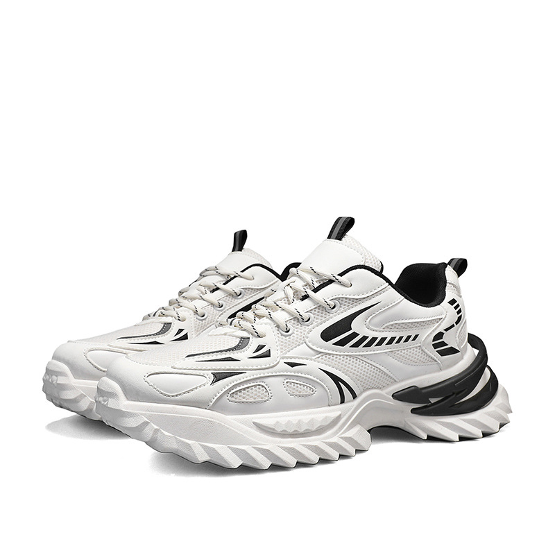 Zapatillas de malla zapatos casuales para hombre primavera y verano 2025 zapatos de papá de todo fósforo zapatos de suela gruesa para estudiantes