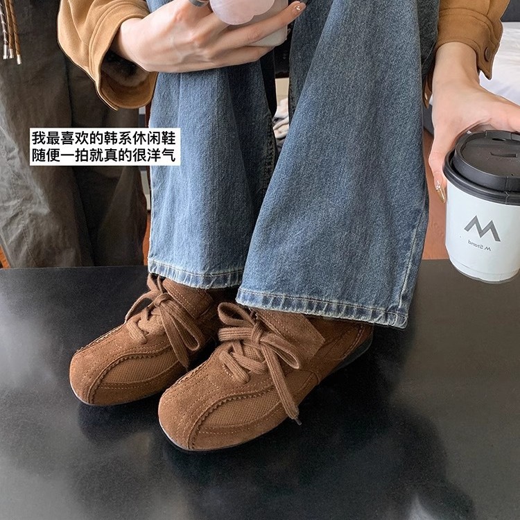 [sheii Su] Blossom ~ Velcro de lazos retro zapatos casuales de ballet de mujer zapatos de entrenamiento