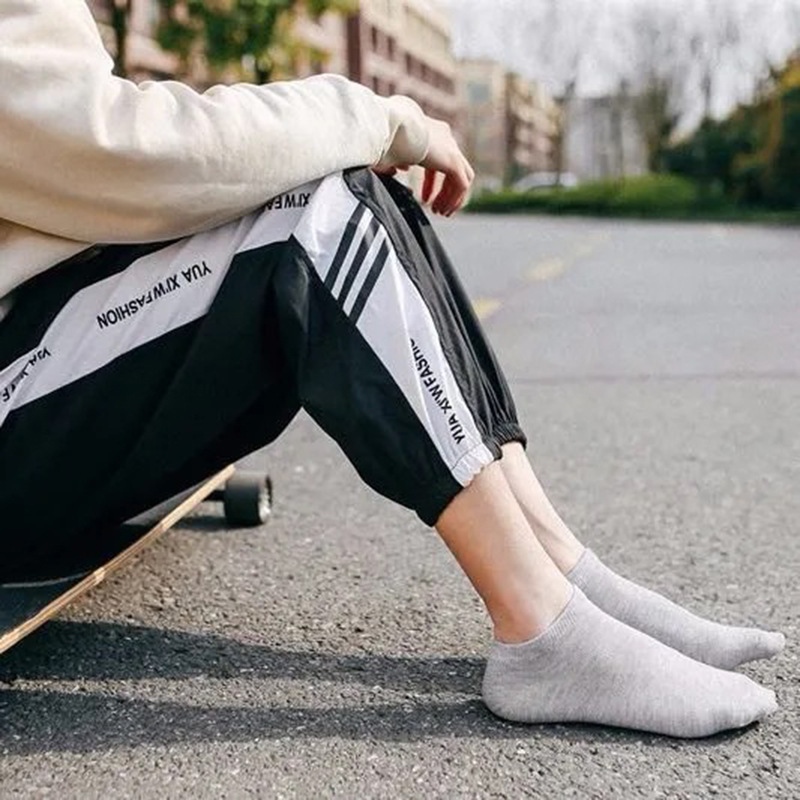 Damensocken, kurze Socken, schweißabsorbierend und desodorierend, atmungsaktive Bootssocken mit niedrigem Schnitt, flacher Mund, sportliche Freizeitsocken für Paare_voghion.com