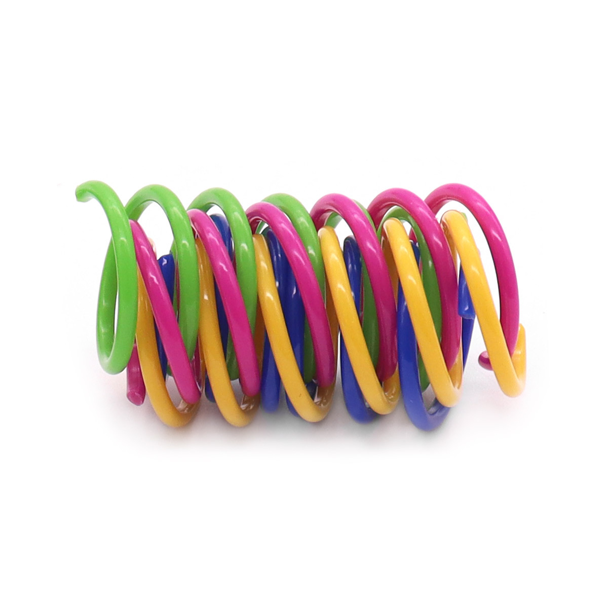 Juguetes para gatos transfronterizos para aliviar el aburrimiento, resortes de plástico de colores, juguetes molares para gatos, suministros para gatos, juguetes para gatos divertidos