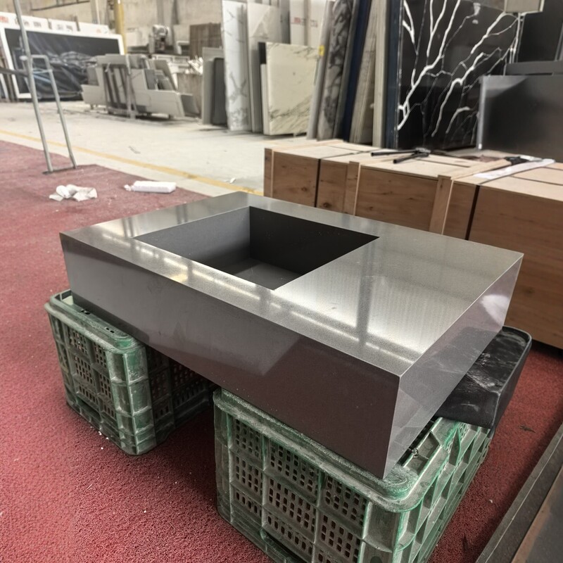 Direct sales from the source factory: Integrated rock slab washbasin, square under-counter basin, modern minimalist bathroom sink set Direct sales from the source factory: Integrated rock slab washbasin, square under-counter basin, modern minimalist bathroom sink set