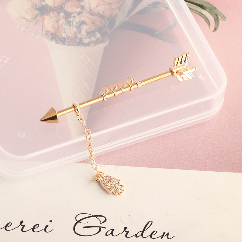 Stainless Steel Industrial Ear Long Rod Body Piercing Ear Bone Nail Export Jewelry detail image 39