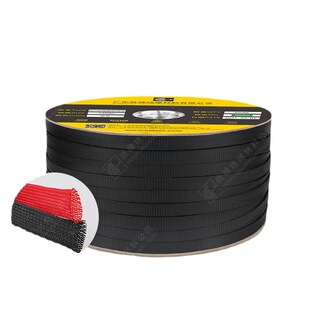 PET nylon braided mesh tube 10mm snakeskin mesh telescopic mesh tube sleeve flame retardant black color