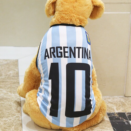 Pet Clothes Sun Protection Mesh Back Vest for Cats and Dogs, World Cup Team Jersey Style Basketball Uniform, Breathable for Small, Medium, and Large Dogs