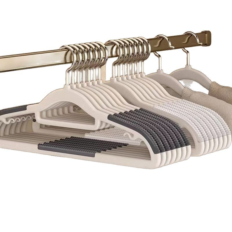 Percha de ropa de plástico doméstico anti-deslizante sin marcas anti-hombro esquina percha de ropa percha de ropa armario de almacenamiento percha