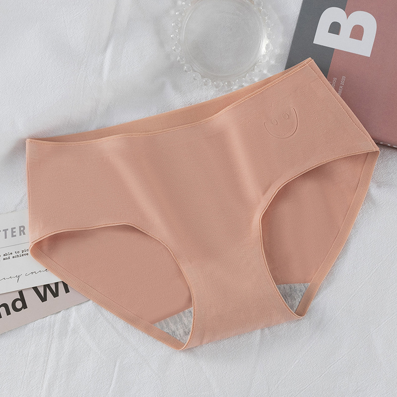 Ropa interior de niña de algodón puro Pantalones cortos de triángulo de entrepierna antibacteriana de algodón de cintura media para mujer Pantalones cortos deportivos transpirables Ropa interior de niña sin costuras