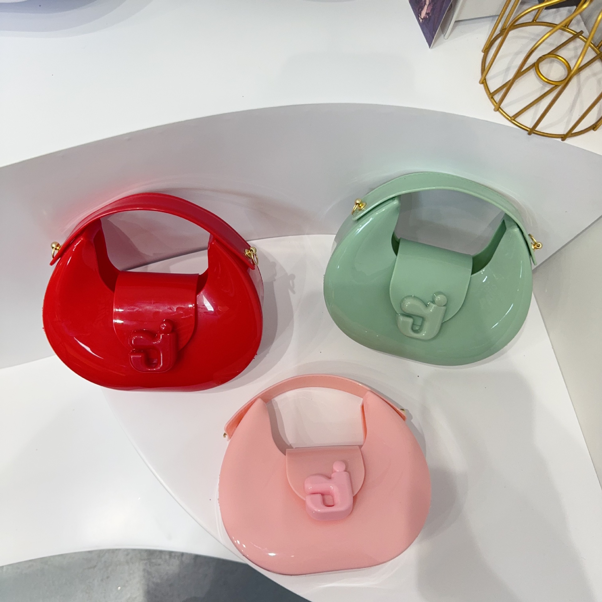 2025 nuevo estilo transfronterizo venta caliente j letra gelatina bolso portátil de un solo hombro diagonal para niños bolso de PVC monedero