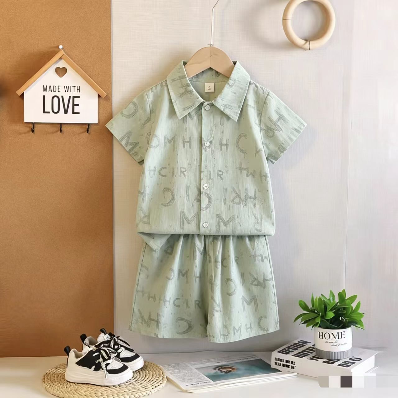 Boys' Ultra-Soft Cotton 2-Piece Summer Set Machine Washable Play Outfit for Toddlers 80-110 Cm_voghion.com