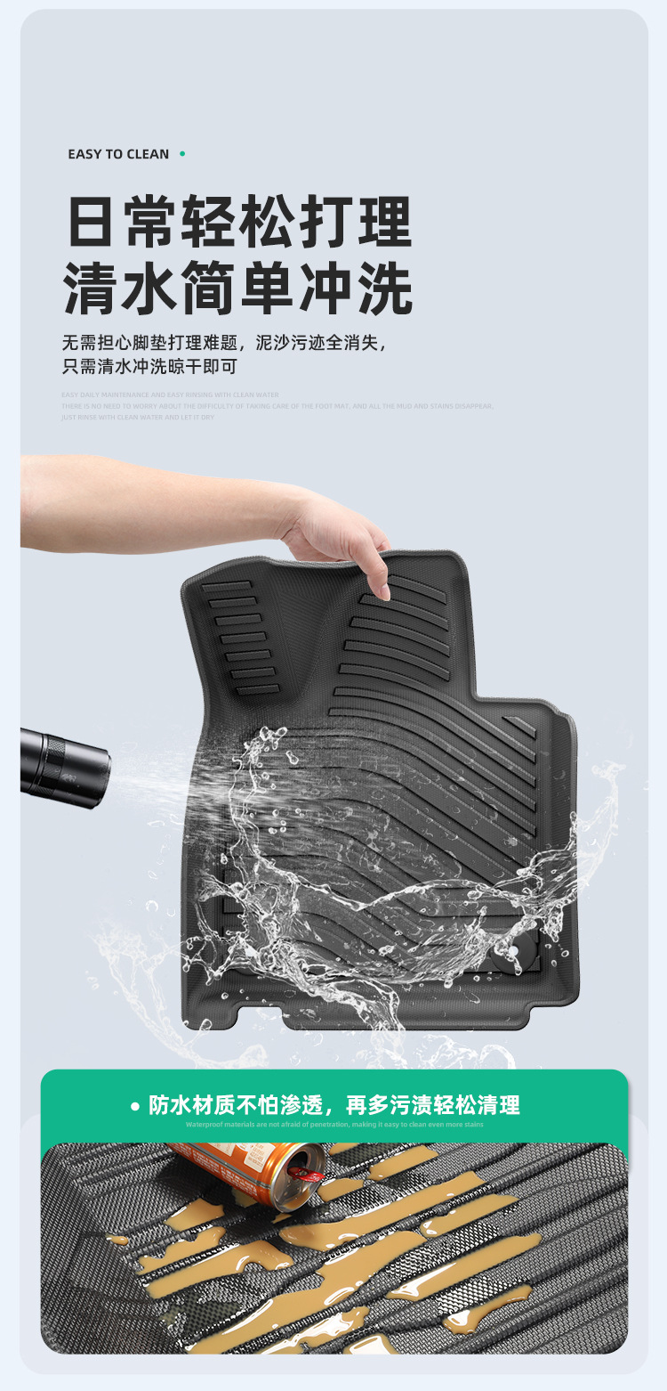 Car Floor Mats TPE for Zeekr 001 21-26