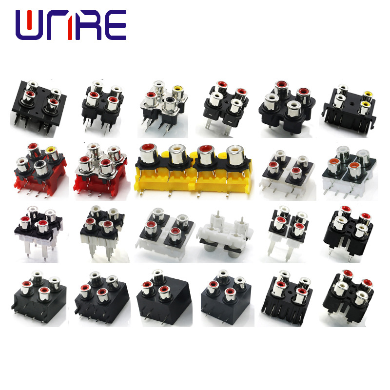 RCA座音频音箱视频接口插口电视音响插入口av插座插头rca母座