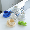 Ceramic Mark Cup Wind Fat Powder Cup INS Breakfast Coffee Cup Claine Classed Blue Cute Permanent Ceramic Cup