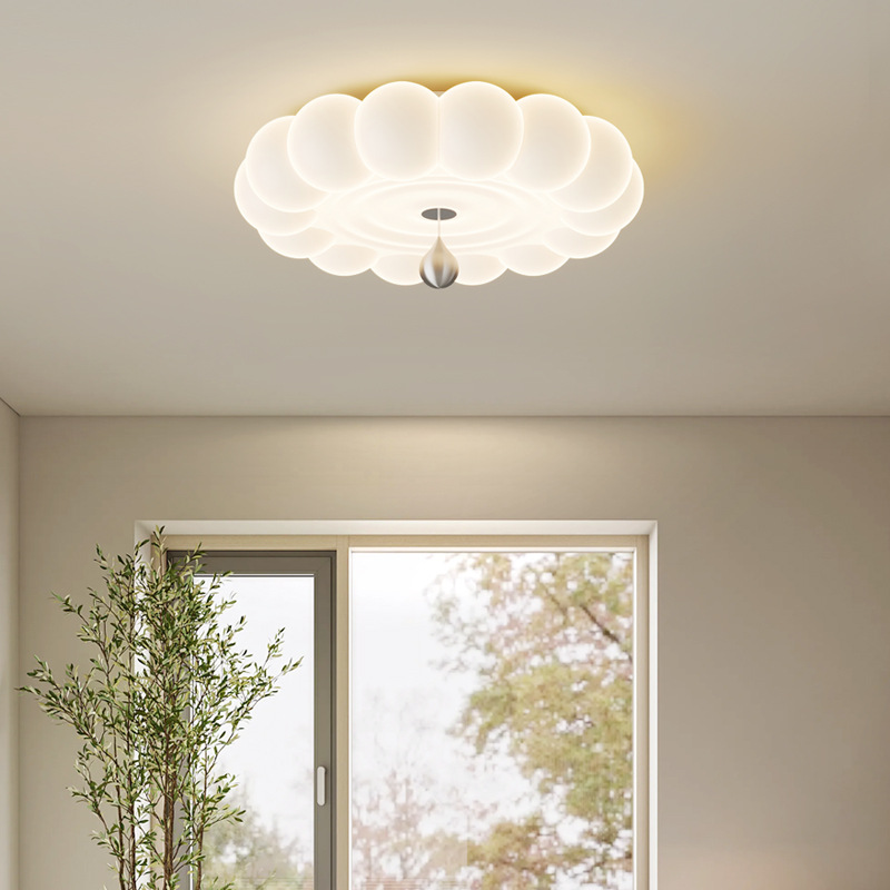 Lámpara de techo de dormitorio de estilo crema, moderno y simple, diseñador francés de mediana edad, sala de libros para niños Yunduo, lámpara de dormitorio principal