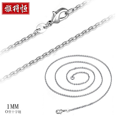 Europe and America ins Trendy Necklace electroplate fashion Silver Cross chain Fine chain fashion Pendant Manufactor Jewelry On behalf of