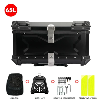 Motorcycle trunk Motorcycle Universal - 65l-embossed-x-tail-boxblack
