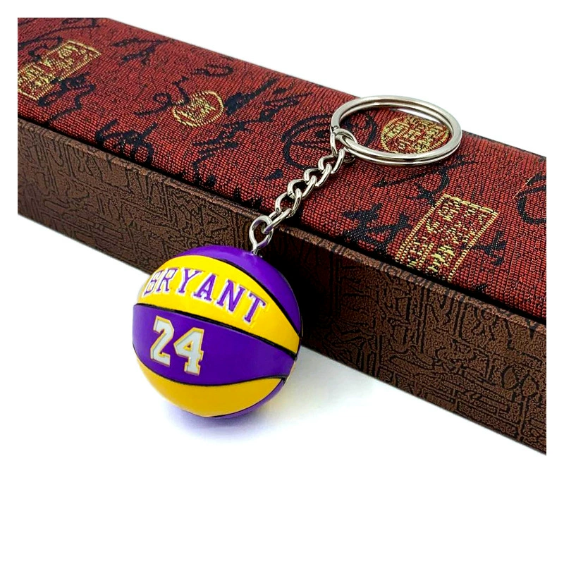 Баскетбольная брелочная подвеска в виде мини-шара NBA, 7,75 × 6,23 × 5,85 см, смешанные цвета команд