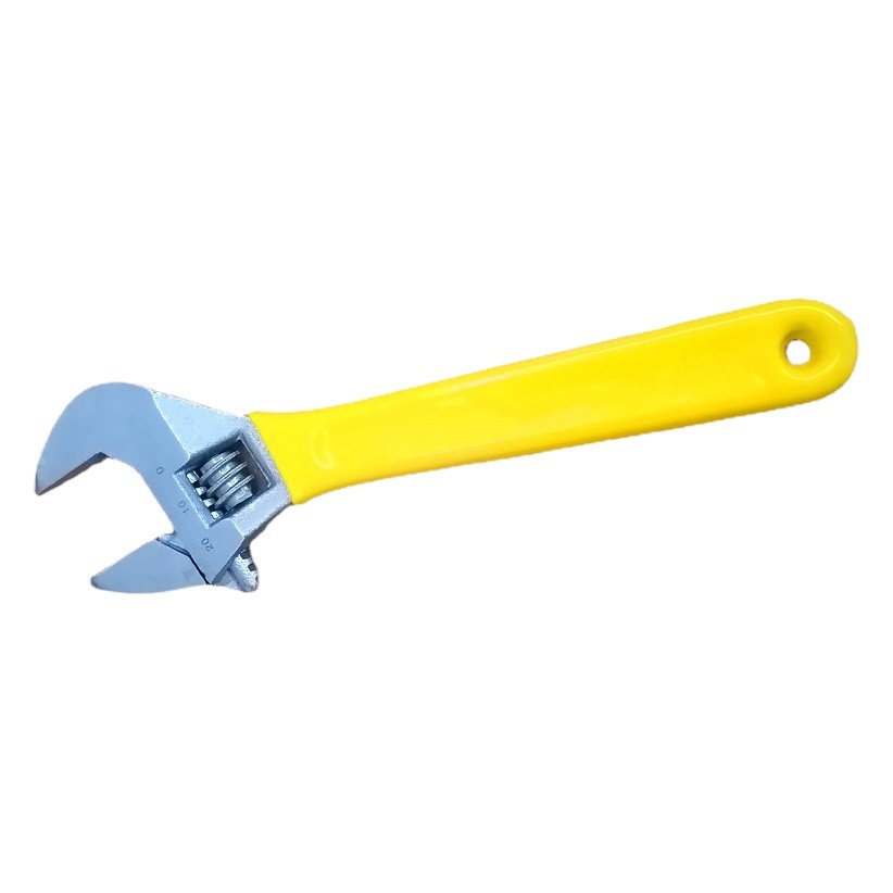 Llave ajustable aislada con revestimiento de plástico genuina para venta al por mayor, llave ajustable multifuncional de 12 pulgadas con mango de plástico para electricista.