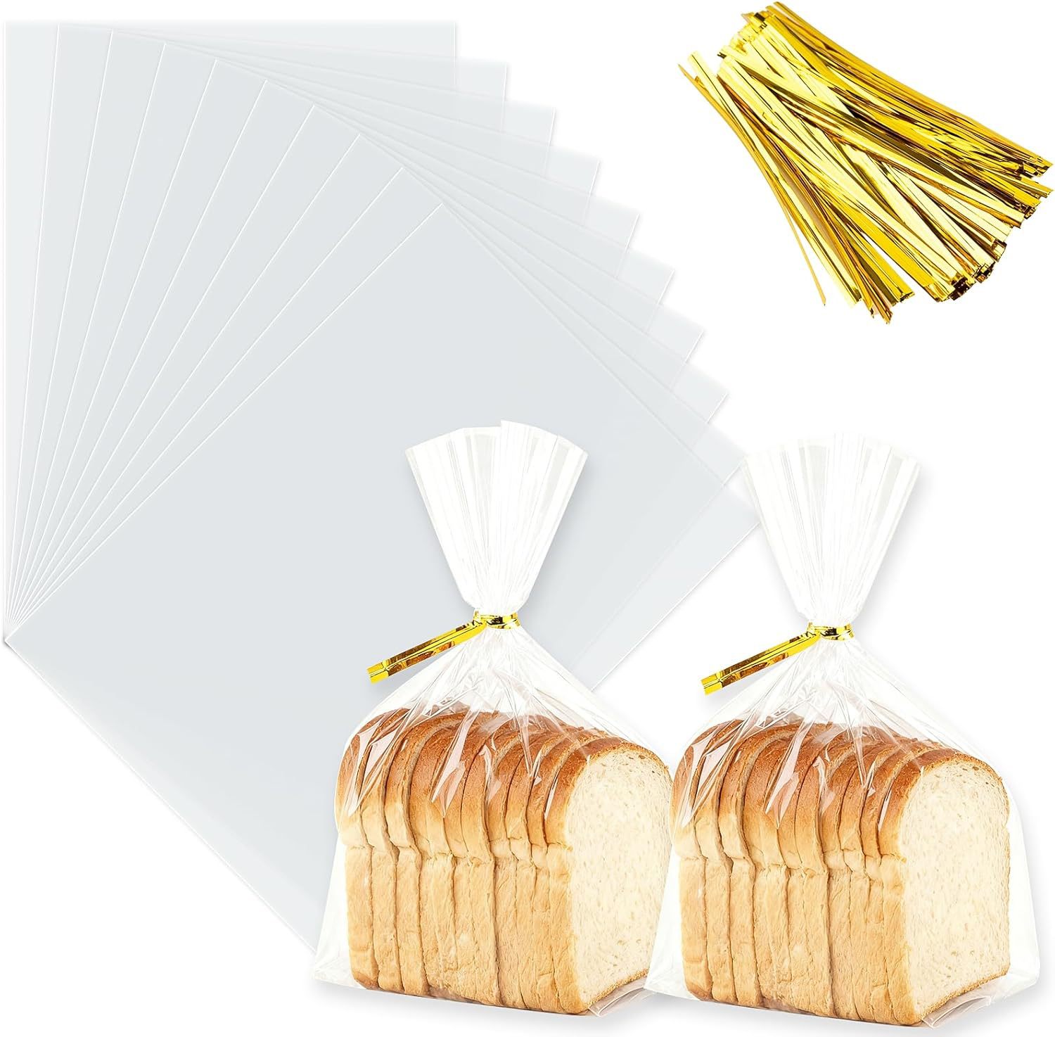 Lotes transparentes de bolsas de vidrio cóncavas insertadas en bolsas de plástico de bolsillo plano de pan dulces palomitas de maíz