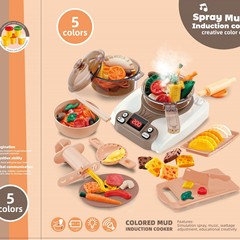 子供のまごとの電磁ストーブの台所のおもちゃはシミュレーションして料理をします。
