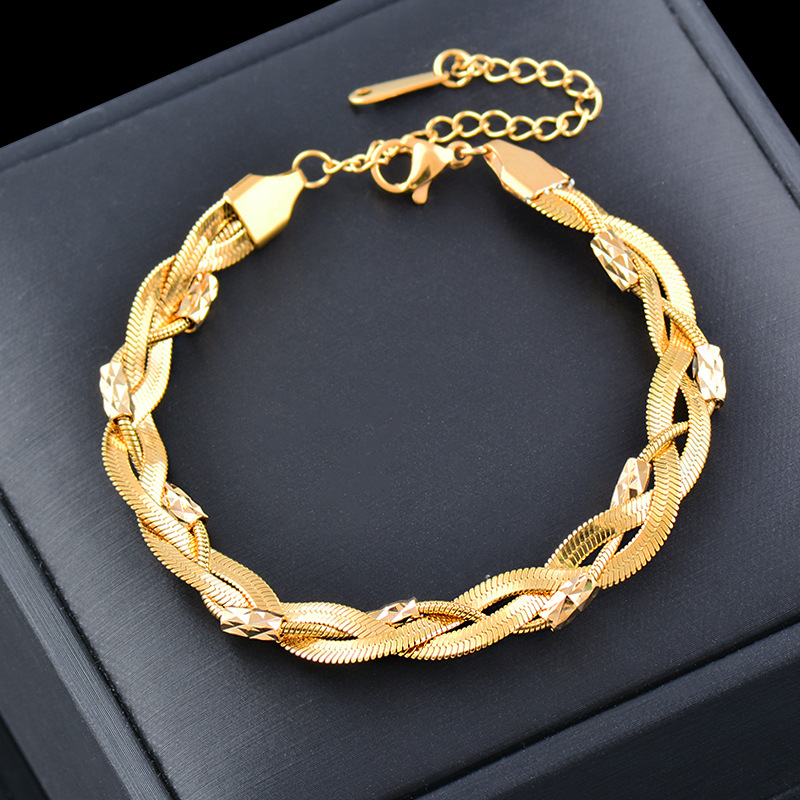 Fashion Geometric Titanium Steel Plating Bracelets 1 Piece