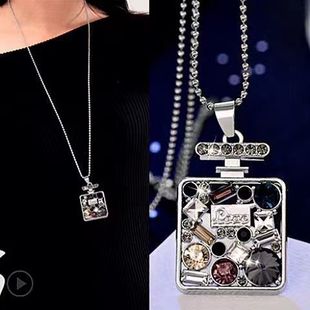 New Korean style jewelry creative perfume bottle Joker temperament women's sweater chain necklace long accessories factory direct sales