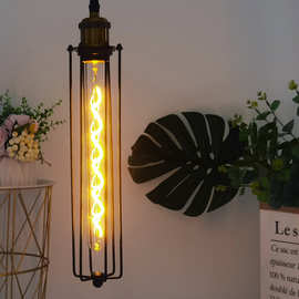 国风灯饰复古吊灯铁艺鸟笼灯架灯罩室内创意家居金属灯头E27吊线