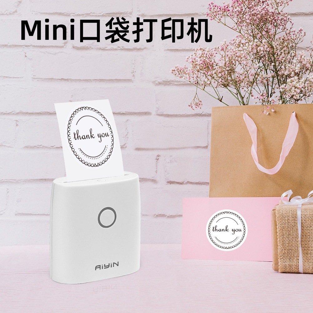 (Cross-border trading), small handheld printer, pocket photo, bluetooth connection