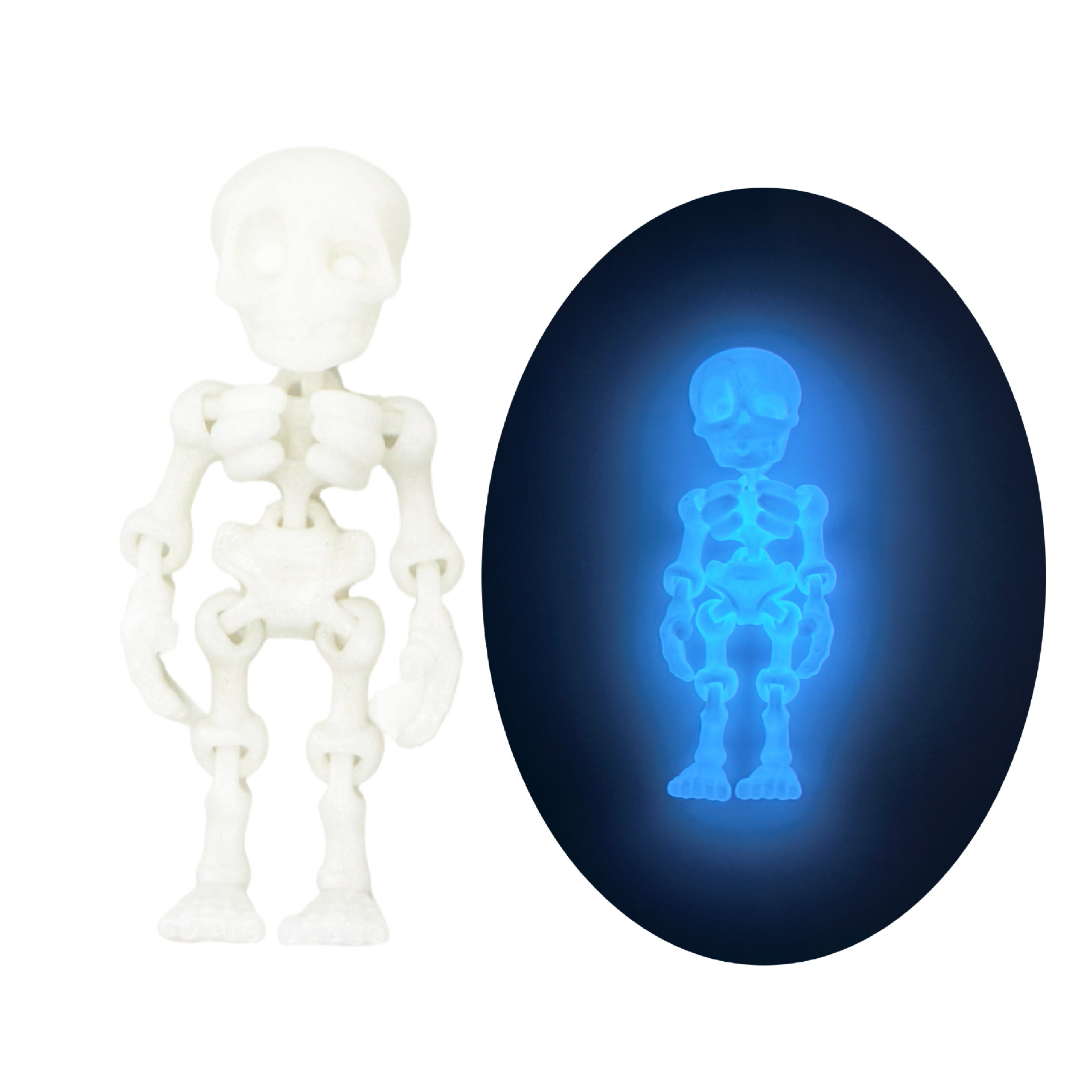 Explosivos transfronterizos, impresión en 3D, esqueleto de calavera, articulaciones de humanos, juguetes de Halloween para niños, pegatinas creativas para refrigeradores