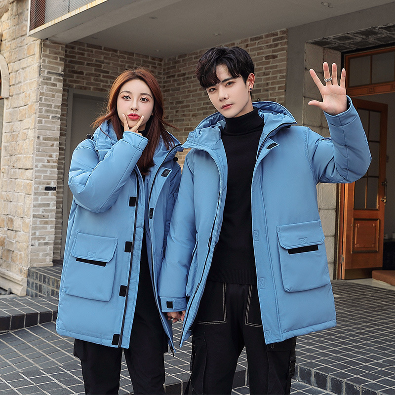 Transmisión en vivo invierno engrosada chaqueta de los hombres de media longitud slim fit casual gran ropa de trabajo juvenil chaqueta caliente al por mayor