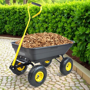 Four-Wheel Plastic Dump Truck, Tiger Truck, Self-Unloading Trailer, Hand-Pulled Tool Cart, Color Matching Export Quality 999
