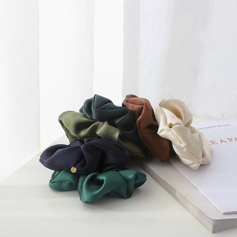 Шелковые резинки для волос из триацетата, повседневные модные резинки для волос, маленькая сумочка, оптом.