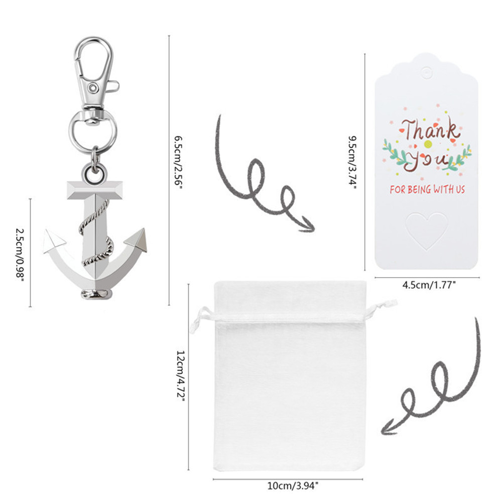 Ancla llavero de metal colgante DIY boda fiesta decoración regalo invitado fiesta recuerdo náutico tema