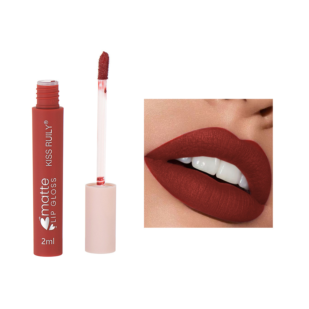 Cross-border Makeup 12-piece matte non-stick cup lip gloss set, European and American style liquid lipstick velvet waterproof lip gloss for export undefined