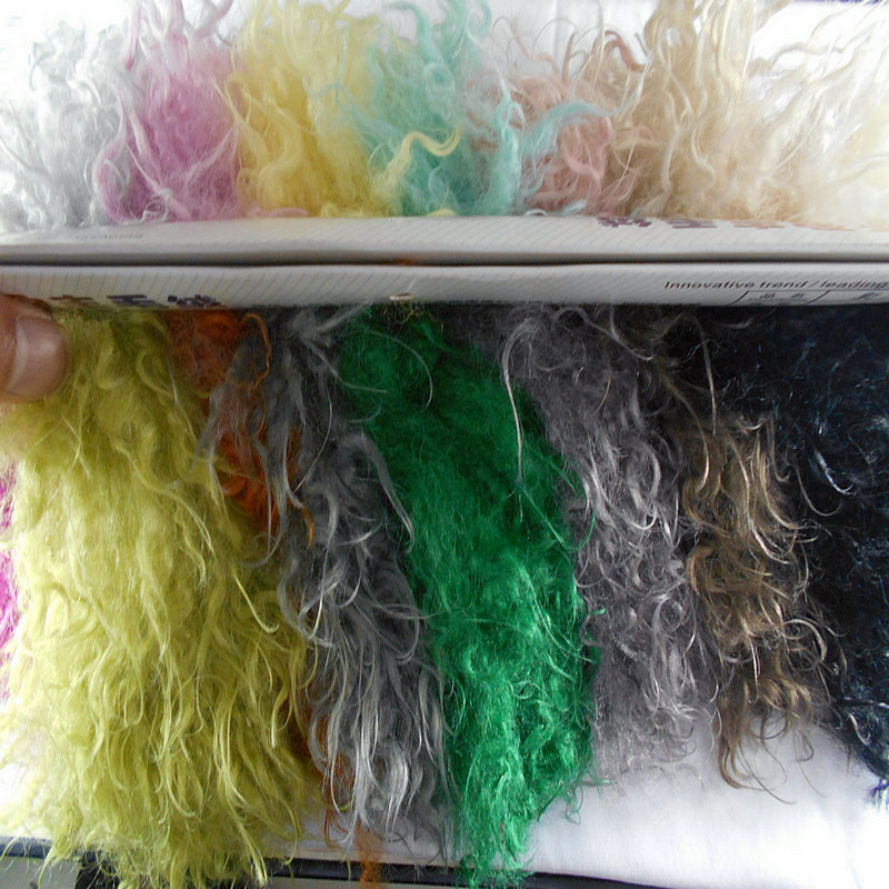 现货新款仿滩羊毛仿真毛萝卜丝绒落水毛长毛绒滚束绒服装批发面料