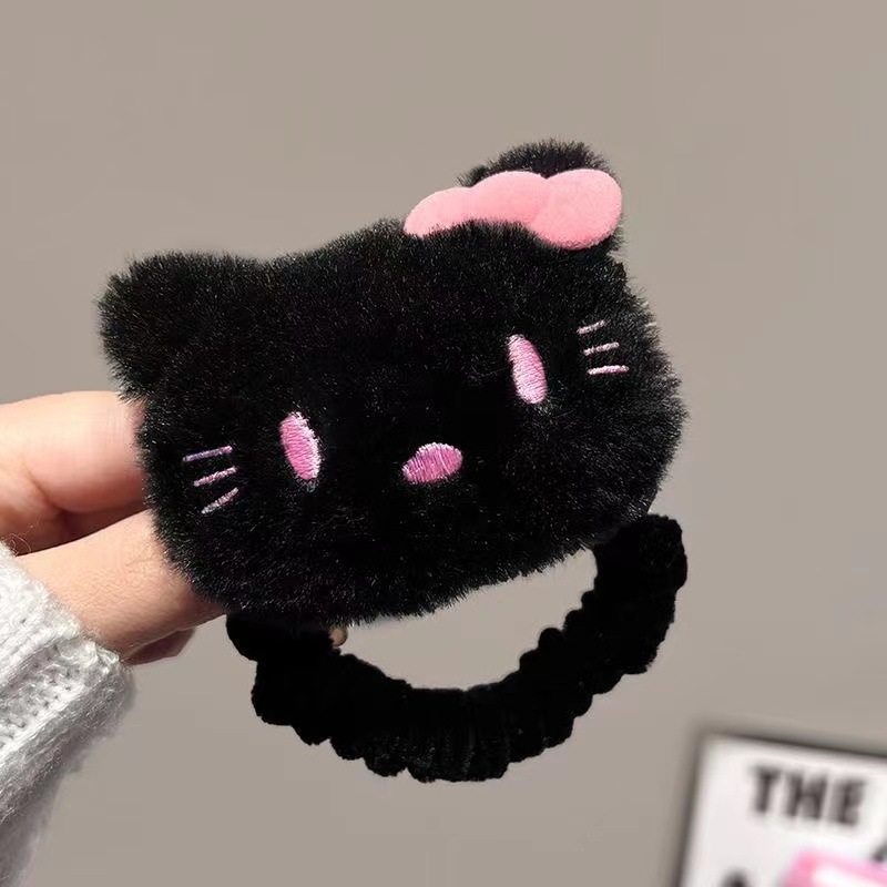 Peluche Encora rojo Kitty gato romper clip dulce y linda chica corazón cuerda para el cabello nuevo clip lateral clip flequillo