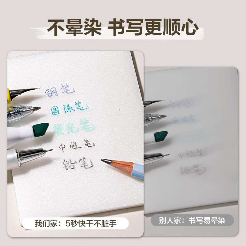 DeLi Pearl Transparent Postcard Notes Adhesivo Seco rápido Postcard Examen de posgrado Revisión de notas de estudiantes