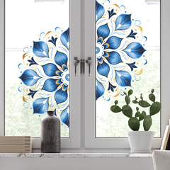 外貿中東民族風曼陀羅花朵玻璃門窗家居裝飾牆貼貼紙自粘批發跨境