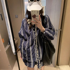 重工フランス刺繍少女感セット2025夏軽薄日焼け止め長袖シャツパンツ2点セット