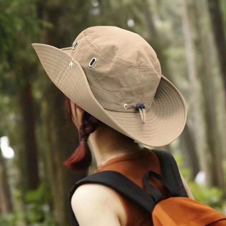 Western Cowboy Hat, Fisherman Hat, Women's Sun Protection Hat, Outdoor Sunshade Hat, Hiking and Mountaineering Hat, Men's Large Head Circumference, Quick-Drying