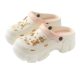 Dung-feeling Hole Shoes Women's Summer 2024 New Style Outer Wear Thick Sole Increased 7.0cm Beach Non-slip Sandals