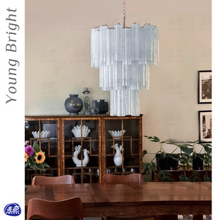 法式MURANO玻璃南洋中古客厅穆拉诺轻奢水晶餐厅复古别墅楼梯吊灯-阿里巴巴