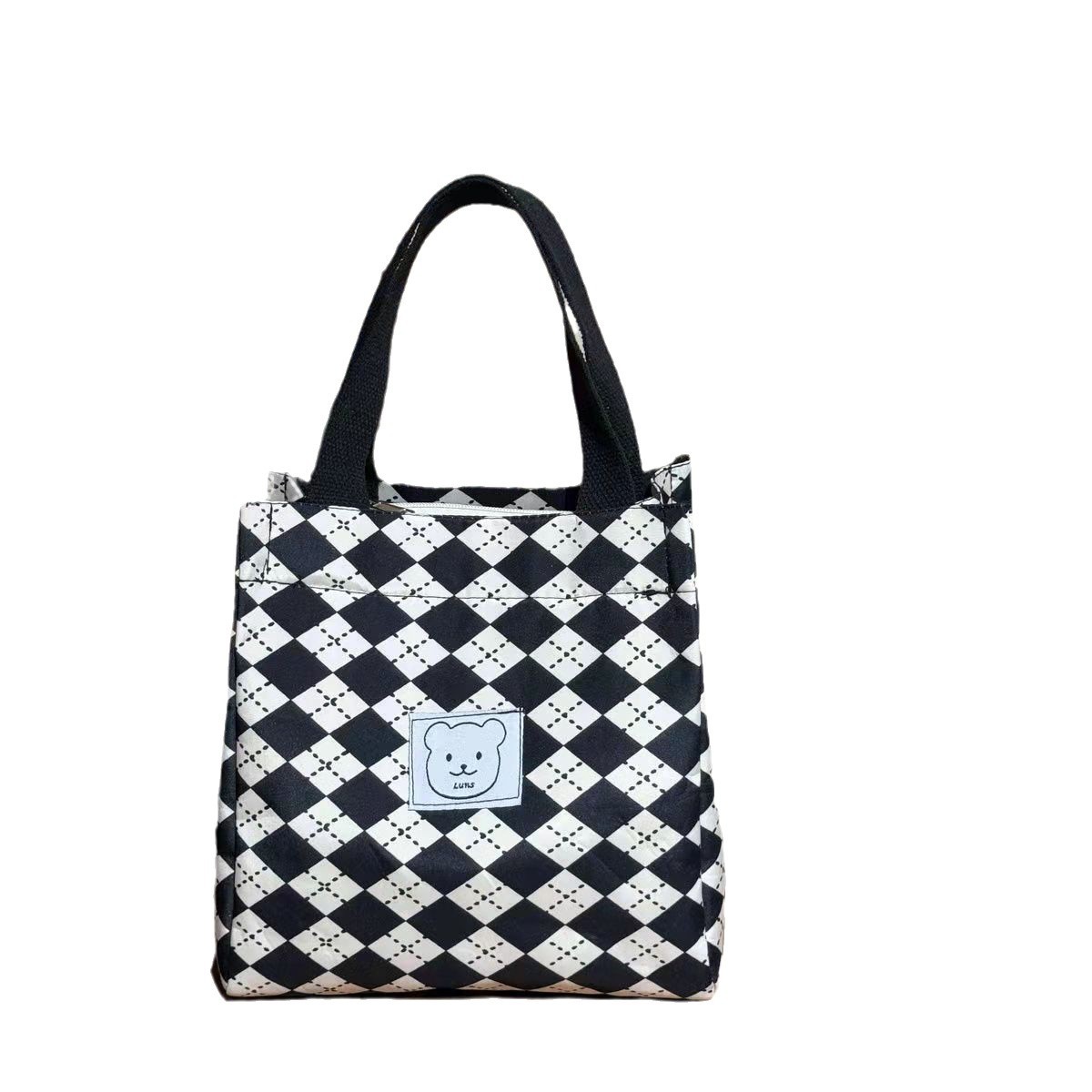 Bolsas de lona a rayas europeas y americanas bolsas de moda con cremallera bolsas de mano bolsas de mujer para trabajar bolsas de almuerzo bolsas de bocadillos