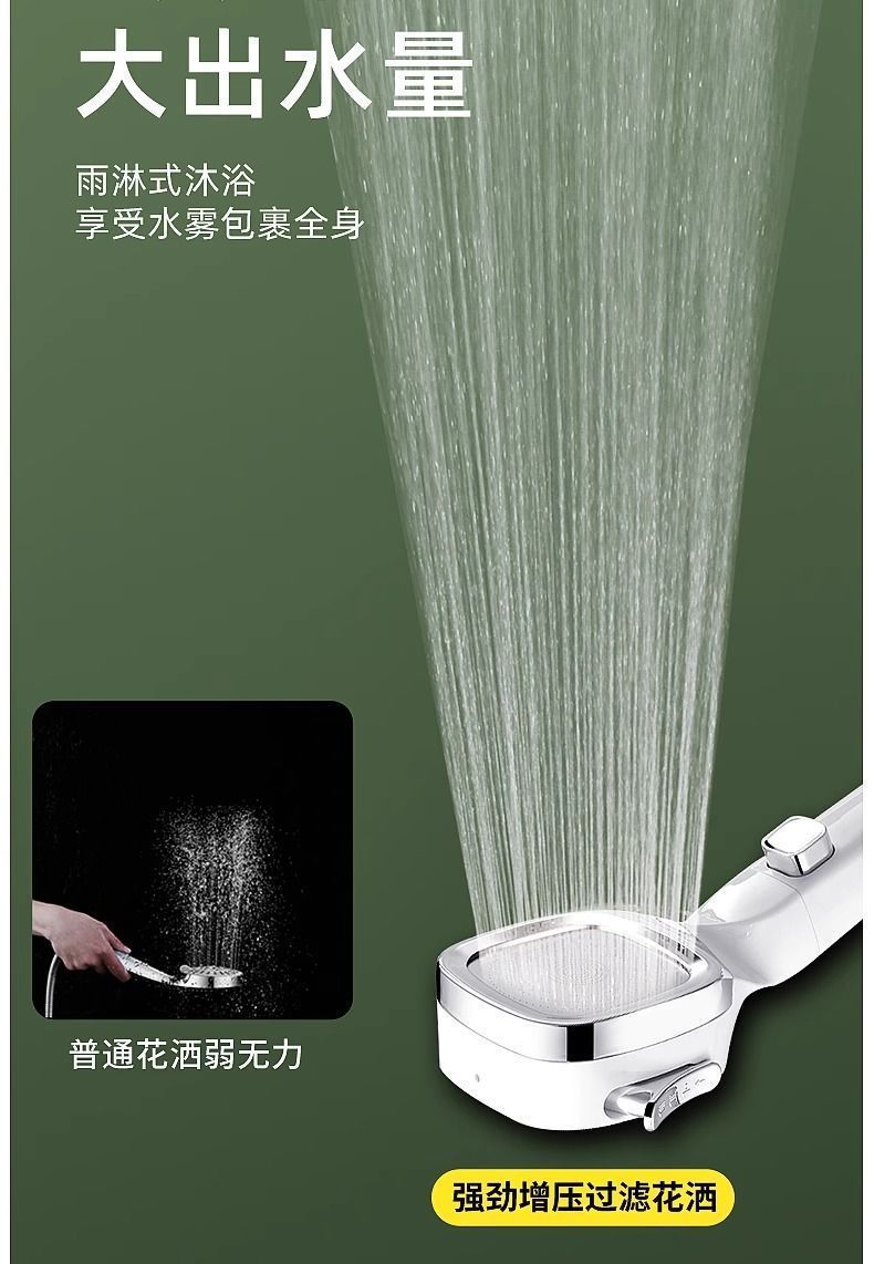 Pressurized showerhead, household super pressurized shower, bath and bathroom showerhead set Amazon [Manufacturer] undefined
