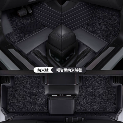 Modelə uyğun ayaqaltı: Bmw Byd Wholesale - double-leather-obsidian-black-nano-velvet-with-logo