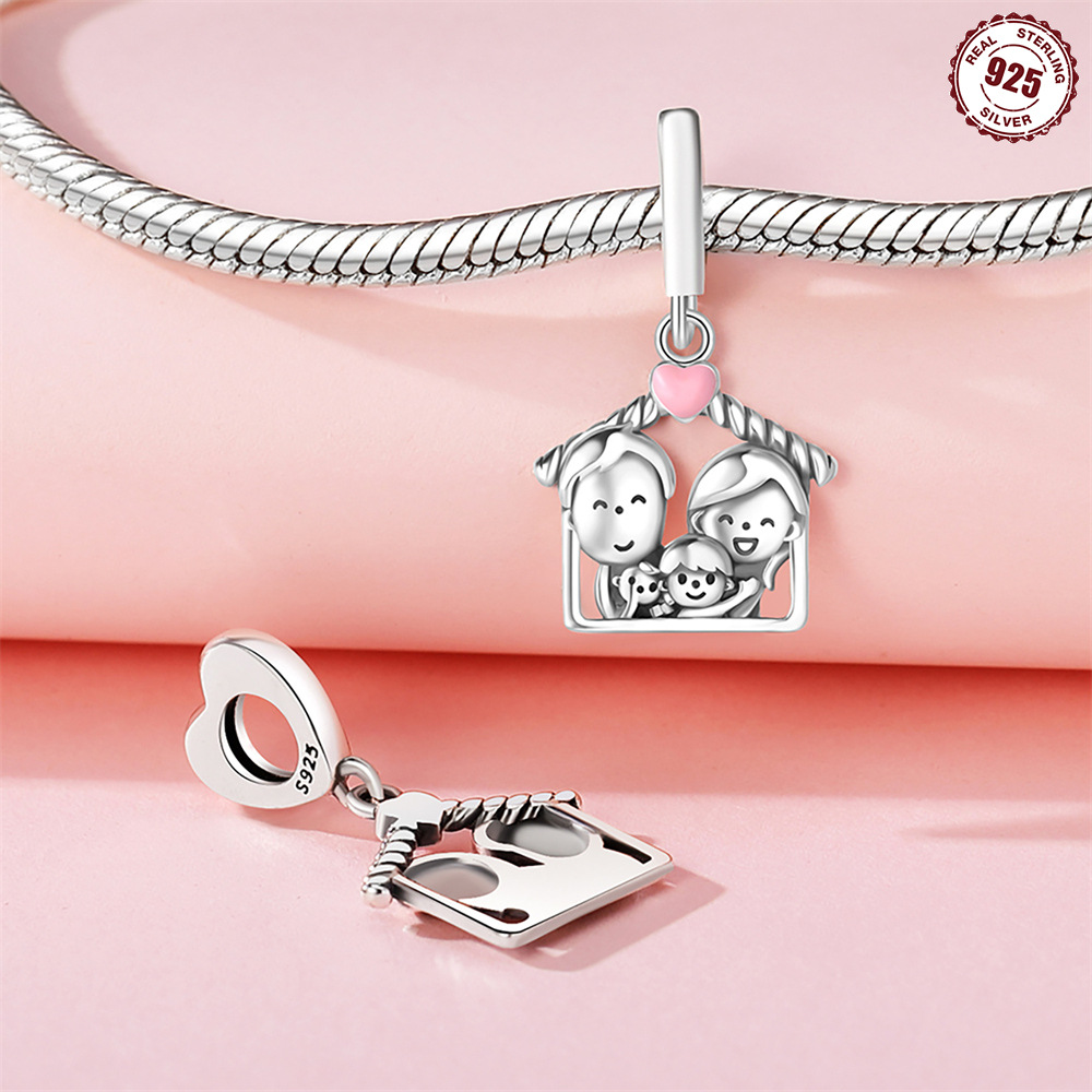 1 Piece 925 Sterling Silver Heart Shape Basketball Anchor Pendant display picture 41