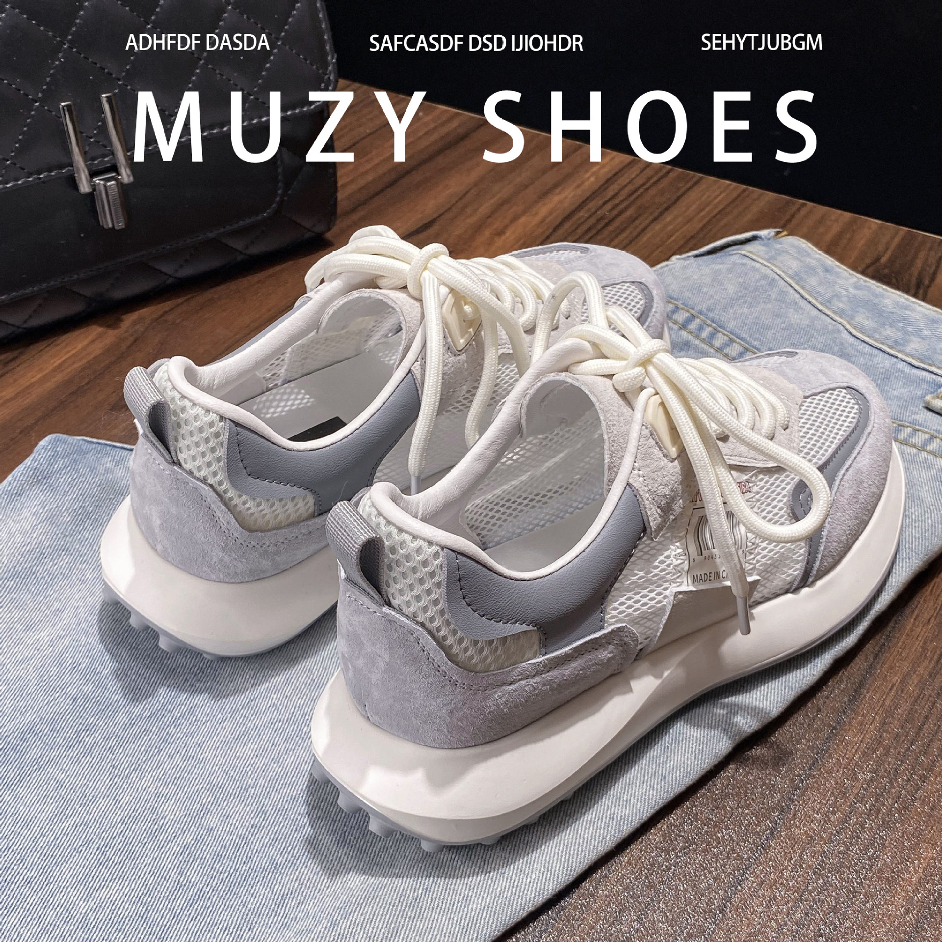 Waffle Cool Archan Shoes mujer a través de la red verano 2025 nuevos zapatos de red transpirables de malla sandalias de papá deportivas ligeras