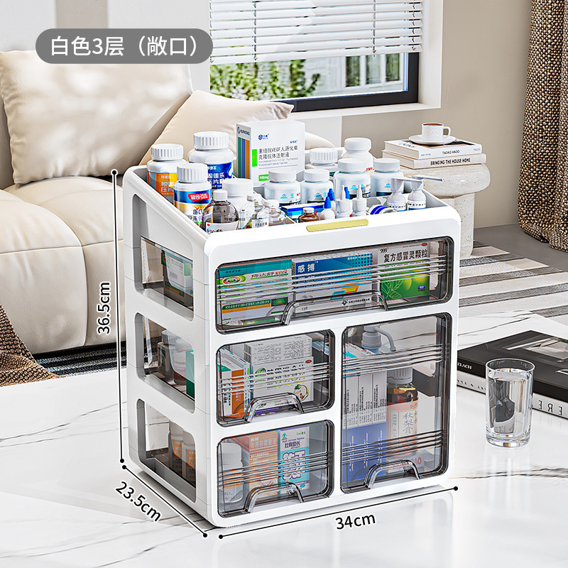 [업그레이드된 톨보틀 스타일] 화이트 + 티스루 3레이어 + 탑수납