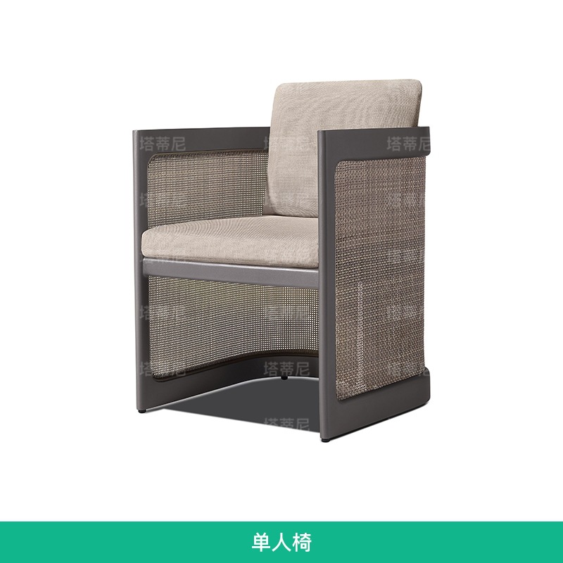 Mesa y silla de madera maciza al aire libre, patio villa, mesa larga de ocio al aire libre, terraza de jardín al aire libre, combinación de mesa impermeable y protector solar image 6