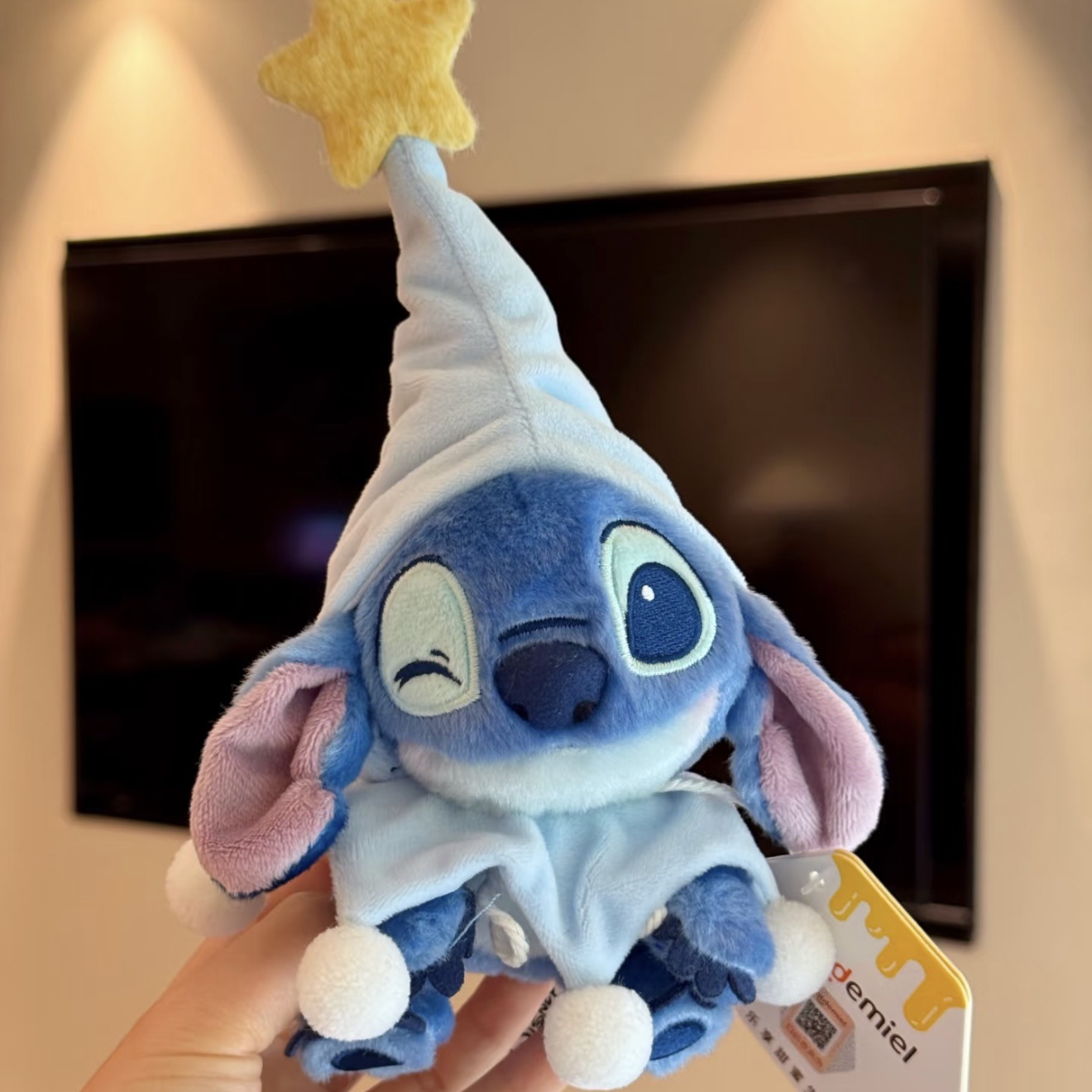 Genuino lindo Stitch Star Baby dibujos animados muñeco de peluche Stitch colgante llavero muñeca colgante regalo