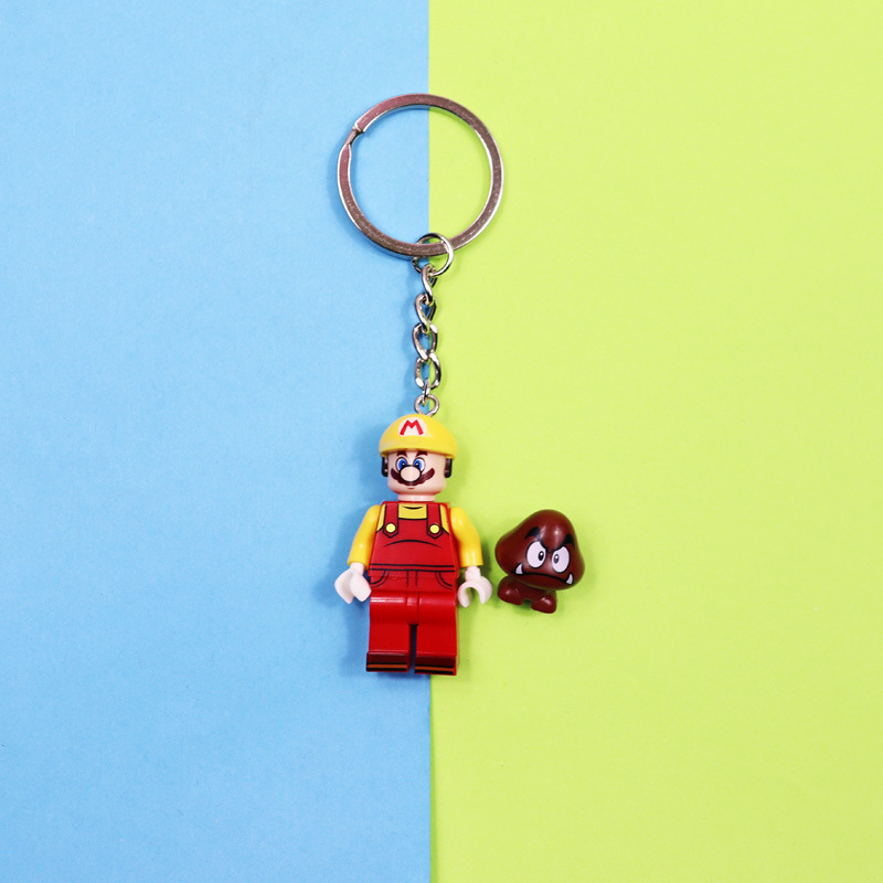 Toy Story Batman Llavero de bloques de construcción Buzz Lightyear Marvel Spider-Man Batman Pato Donald Mickey