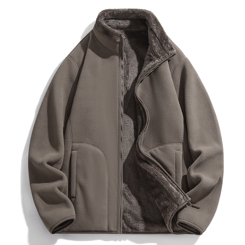 Cordero de cordero chaqueta de terciopelo de doble cara chaqueta de terciopelo de hombre y mujer chaqueta de moda de otoño y invierno de 2025 terciopelo de grano de oscilación hombre ocio